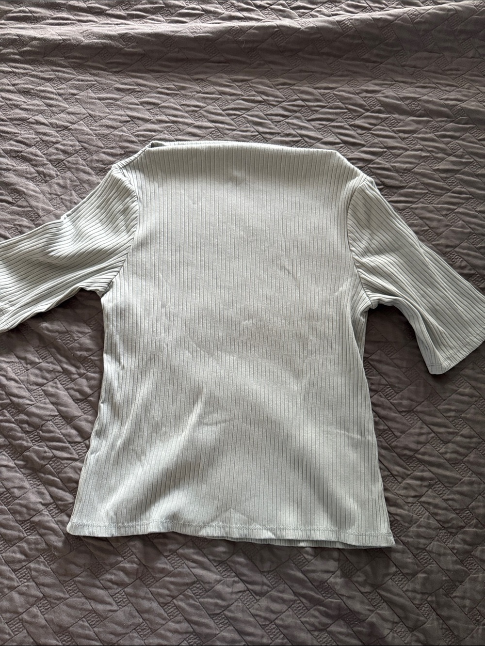 Old Navy Cream Ribbed Short-Sleeve Top